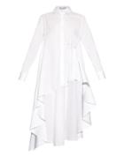 Palmer/harding Asymmetric Waterfall-hem Cotton-poplin Shirt