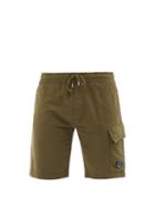 C.p. Company - Lens-pocket Cotton-jersey Shorts - Mens - Green