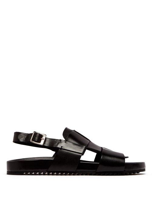 Matchesfashion.com Grenson - Wiley Leather Sandals - Mens - Black