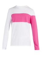 Matchesfashion.com Helmut Lang - Contrast Panelled Long Sleeved T Shirt - Mens - White
