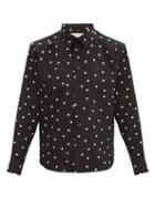 Matchesfashion.com Saint Laurent - Polka Dot-silk Shirt - Mens - Black White