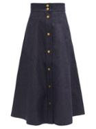 Matchesfashion.com Vika 2.0 - High-rise Recycled-cotton Denim A-line Skirt - Womens - Denim