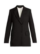 Matchesfashion.com Proenza Schouler - Single Breasted Wool Blend Blazer - Womens - Black