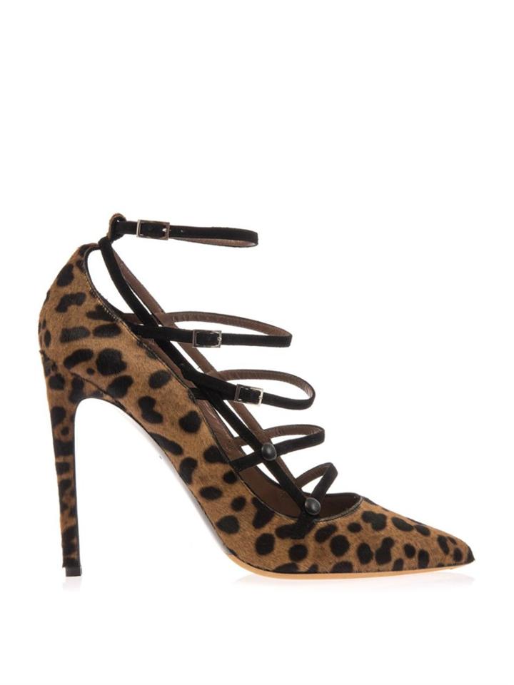 Tabitha Simmons Josephina Leopard Calf-hair Pumps