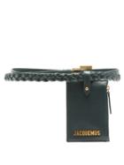 Matchesfashion.com Jacquemus - Braided Double-strap Leather Pouch Belt - Womens - Khaki