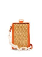 Matchesfashion.com Nico Giani - Cerea Straw And Leather Shoulder Bag - Womens - Orange Multi