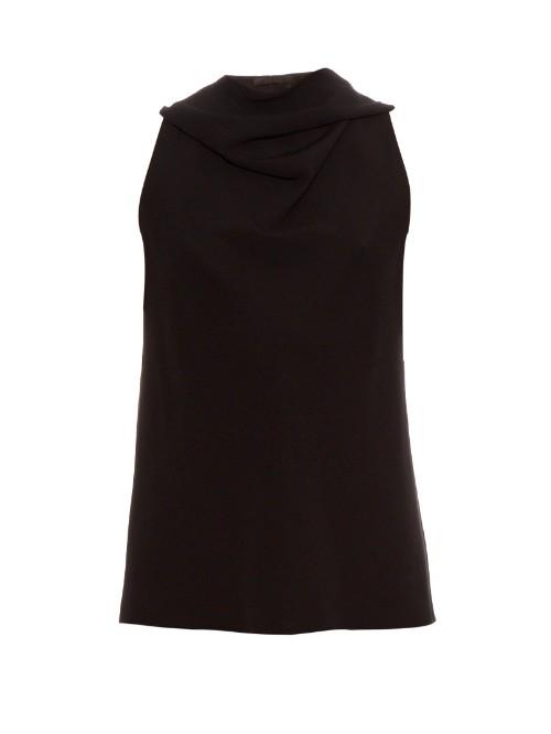 The Row Piona Draped-neck Top
