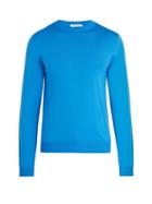 Matchesfashion.com Valentino - Rockstud Embellished Wool Sweater - Mens - Blue