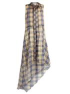 Marni Asymmetric Madras-checked Midi Dress