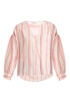 Matchesfashion.com Masscob - V Neck Striped Cotton Top - Womens - Pink Stripe