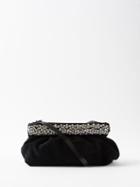 Isabel Marant - Luzes Crystal-embellishment Suede Clutch Bag - Womens - Black