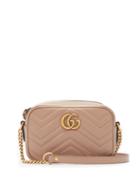 Matchesfashion.com Gucci - Gg Marmont Mini Quilted Leather Cross Body Bag - Womens - Nude