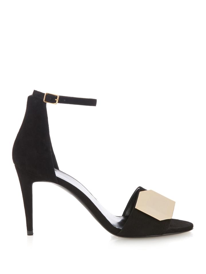 Pierre Hardy 3-d Cube-embellished Suede Sandals