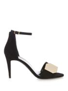 Pierre Hardy 3-d Cube-embellished Suede Sandals