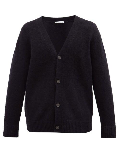Matchesfashion.com Acne Studios - Kabelo V-neck Wool-blend Cardigan - Mens - Black