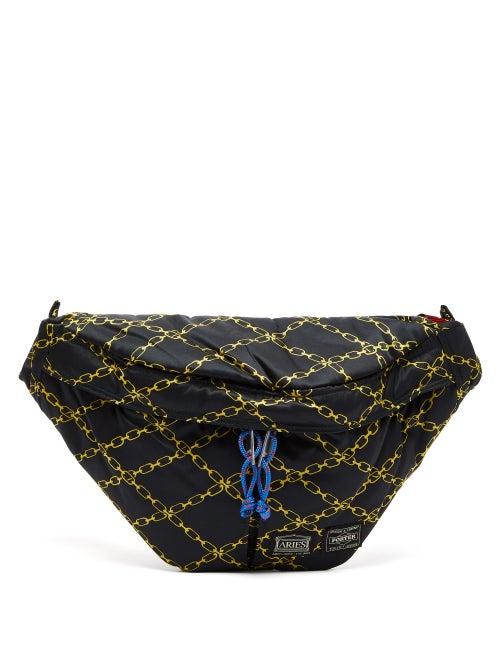Matchesfashion.com Aries - X Porter Chain-print Cross-body Bag - Womens - Black Multi