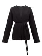 Joseph - Wrap-front Cashmere Cardigan - Womens - Black