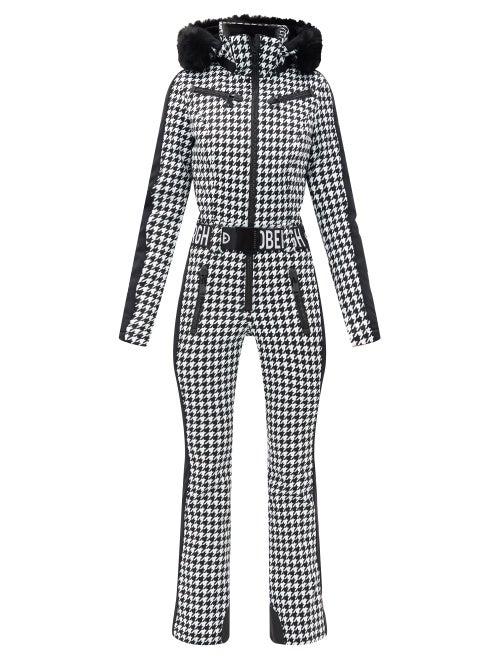 Matchesfashion.com Goldbergh - France Belted Check Soft-shell Ski Suit - Womens - Black White