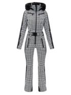 Matchesfashion.com Goldbergh - France Belted Check Soft-shell Ski Suit - Womens - Black White