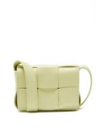 Bottega Veneta - Cassette Mini Intrecciato Leather Cross-body Bag - Womens - Yellow
