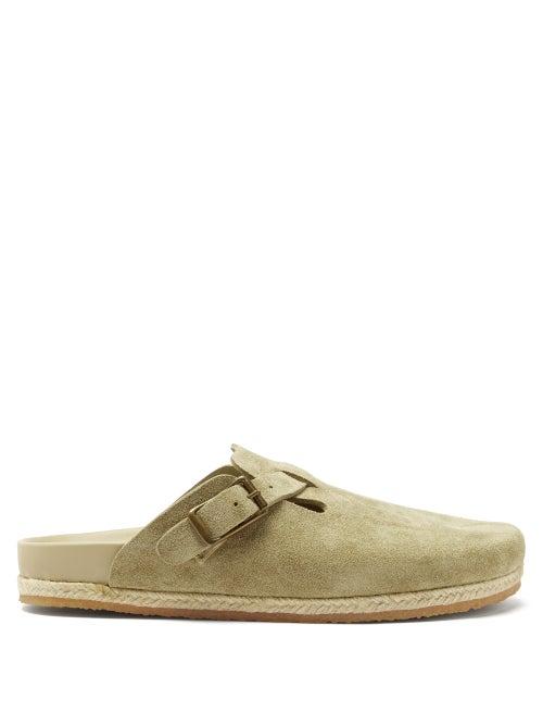 Matchesfashion.com Yuketen - Bostonian Buckled Suede Sandals - Mens - Beige
