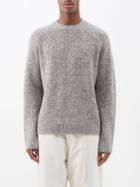 Acne Studios - Kowhai Embroidered-logo Wool Sweater - Mens - Grey