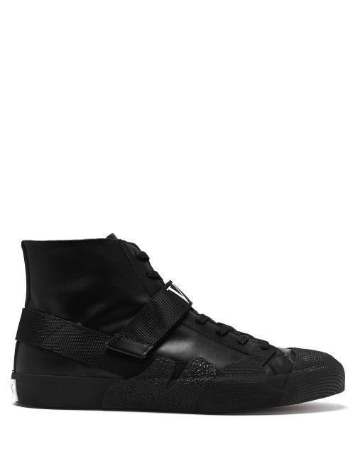 Matchesfashion.com Valentino - Vltn High Top Leather Trainers - Mens - Black White