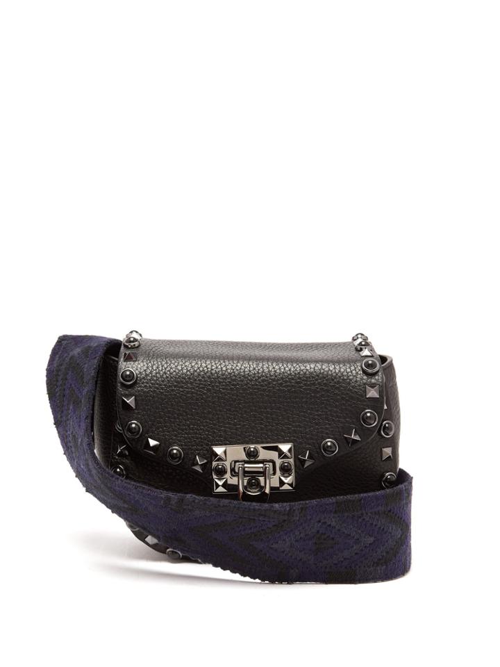 Valentino Guitar Rockstud Rolling Leather Belt Bag