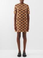 Gucci - Gg-jacquard Wool Mini Dress - Womens - Beige Multi