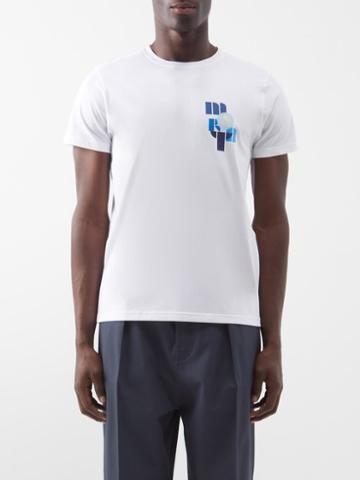 Isabel Marant - Zafferh Logo-print Cotton-jersey T-shirt - Mens - White Multi