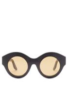 Matchesfashion.com Lapima - Vera Oversized Round Acetate Sunglasses - Womens - Black