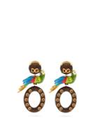 Matchesfashion.com Dolce & Gabbana - Parrot Drop Clip Earrings - Womens - Multi