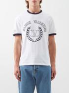 Valentino - V-logo Print Cotton-jersey T-shirt - Mens - White Navy