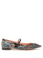 Rochas Pointed Floral-cloqu Flats