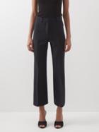 Nili Lotan - Corette Wool-blend Cropped Trousers - Womens - Black