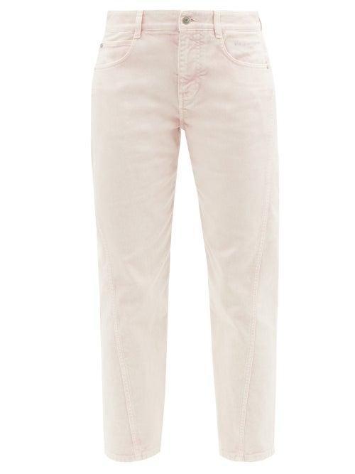 Stella Mccartney - Twisted-seam Slim-leg Jeans - Womens - Light Pink