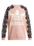 Matchesfashion.com Stella Mccartney - Lace Insert Cotton Sweatshirt - Womens - Light Pink