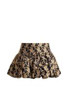 Matchesfashion.com Marques'almeida - Foliage Jacquard Mini Skirt - Womens - Black Gold