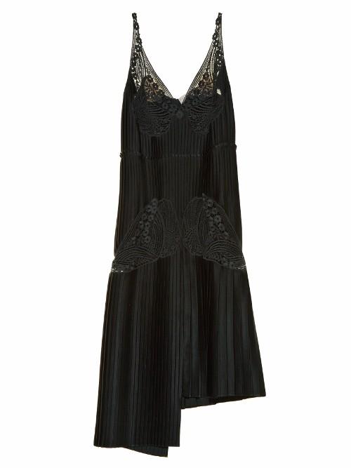 Stella Mccartney Lace And Pleated-satin Dress