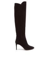Matchesfashion.com Aquazzura - Gainsbourg Suede Boots - Womens - Black