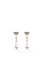 Noor Fares - Pentagram Ametrine, Diamond & 18kt Gold Earrings - Womens - Purple Multi