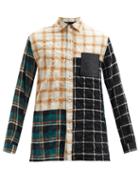 Matchesfashion.com Loewe - Anagram-patch Check Modal-blend Shirt - Mens - Multi