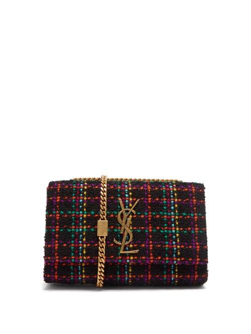 Saint Laurent - Kate Tweed Cross-body Bag - Womens - Black Multi