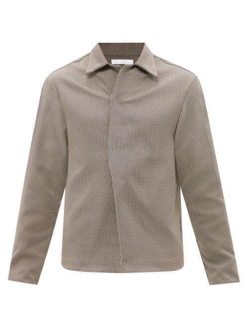 Bianca Saunders - Cena Snap-button Woven Shirt - Mens - Black Brown