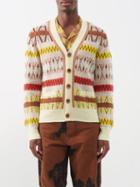 Wales Bonner - Orchestra Wool-blend Striped Cardigan - Mens - Cream Multi