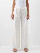 The Row - Andres Cotton-blend Wide-leg Trousers - Womens - White