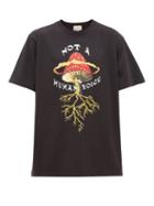 Matchesfashion.com Gucci - Mushroom Print Cotton Jersey T Shirt - Mens - Black Multi