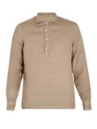 Matchesfashion.com Altea - Overhead Linen Shirt - Mens - Brown