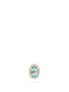 Matchesfashion.com Alison Lou - T Diamond, Topaz And 14kt Gold Single Earring - Womens - Blue