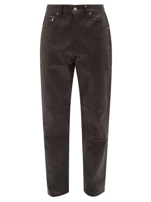 Our Legacy - Formal Rider Cut Coated Cotton Trousers - Mens - Brown